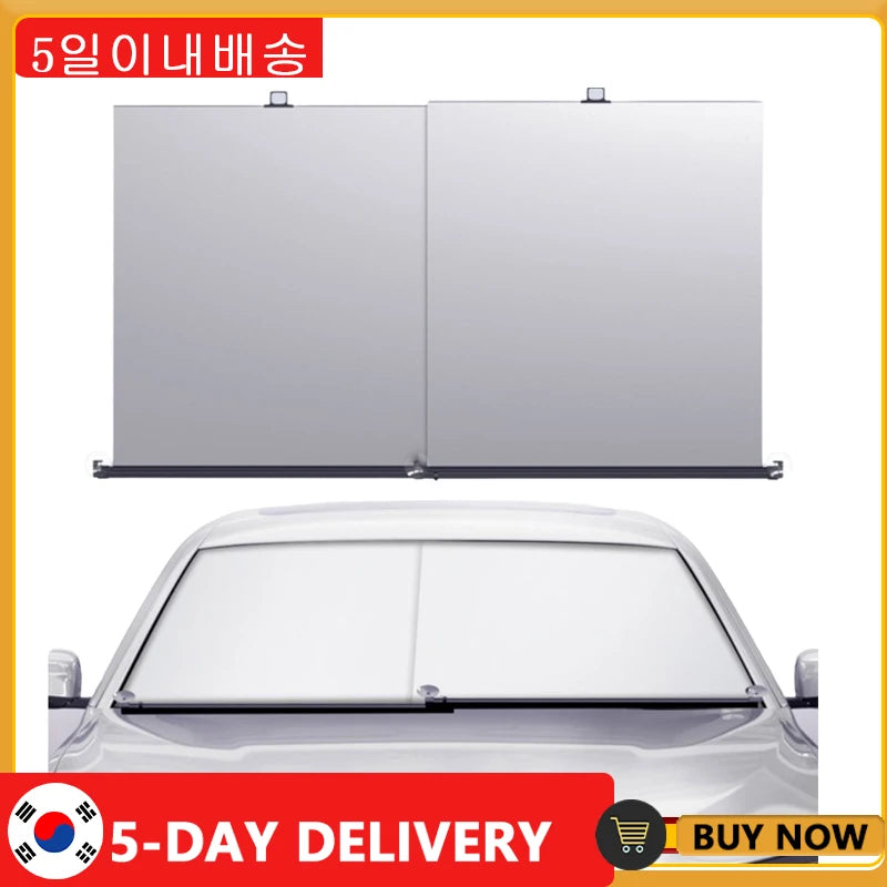 Auto Retractable Sun Shade for Car Front