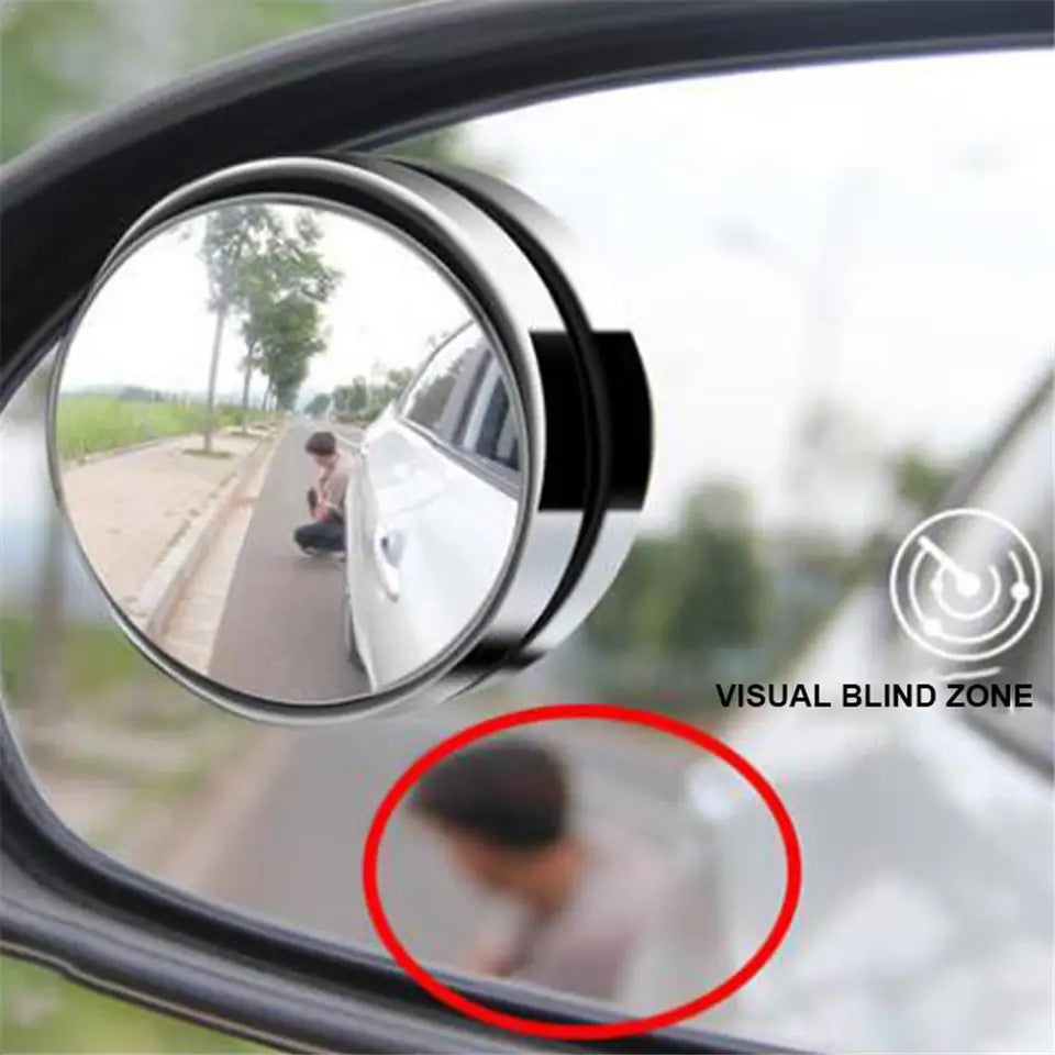 Car 360 Degree Framless Blind Spot Mirror