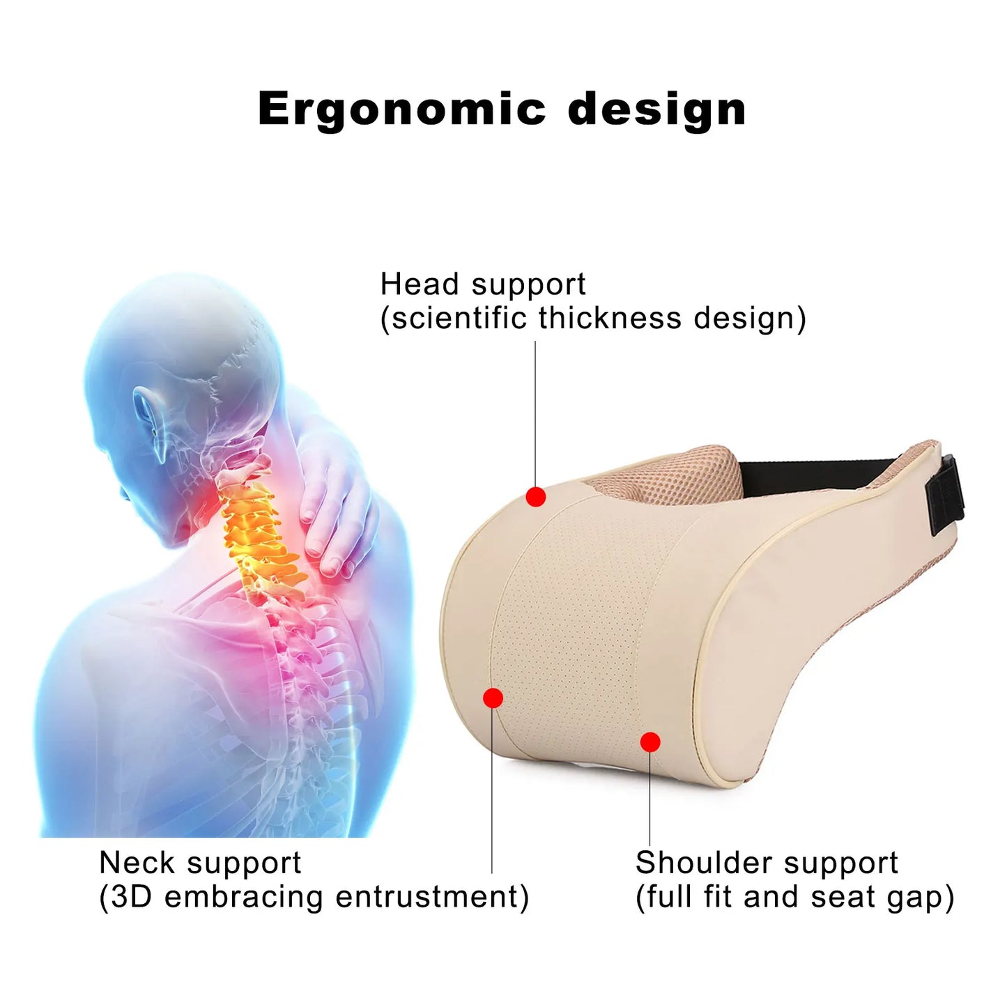 Car Neck Pillow with Memory Foam