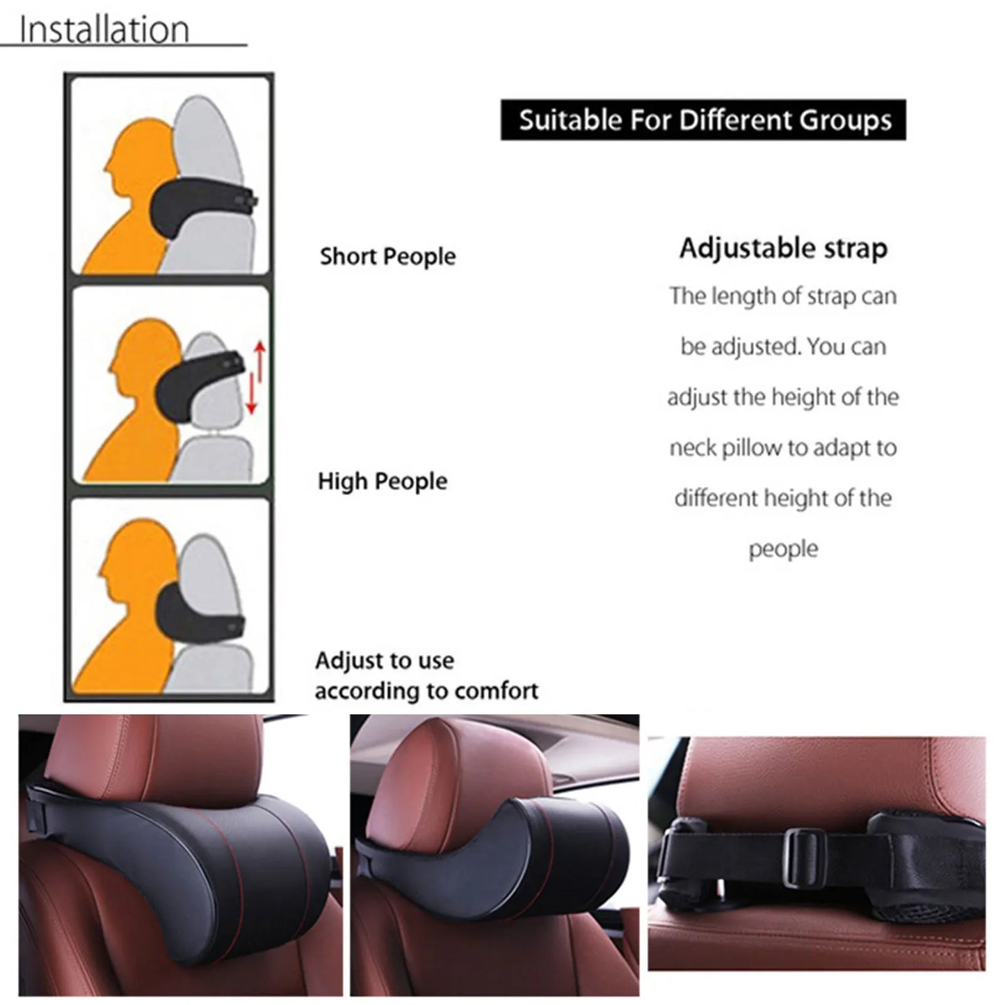 Car Neck Pillow with Memory Foam