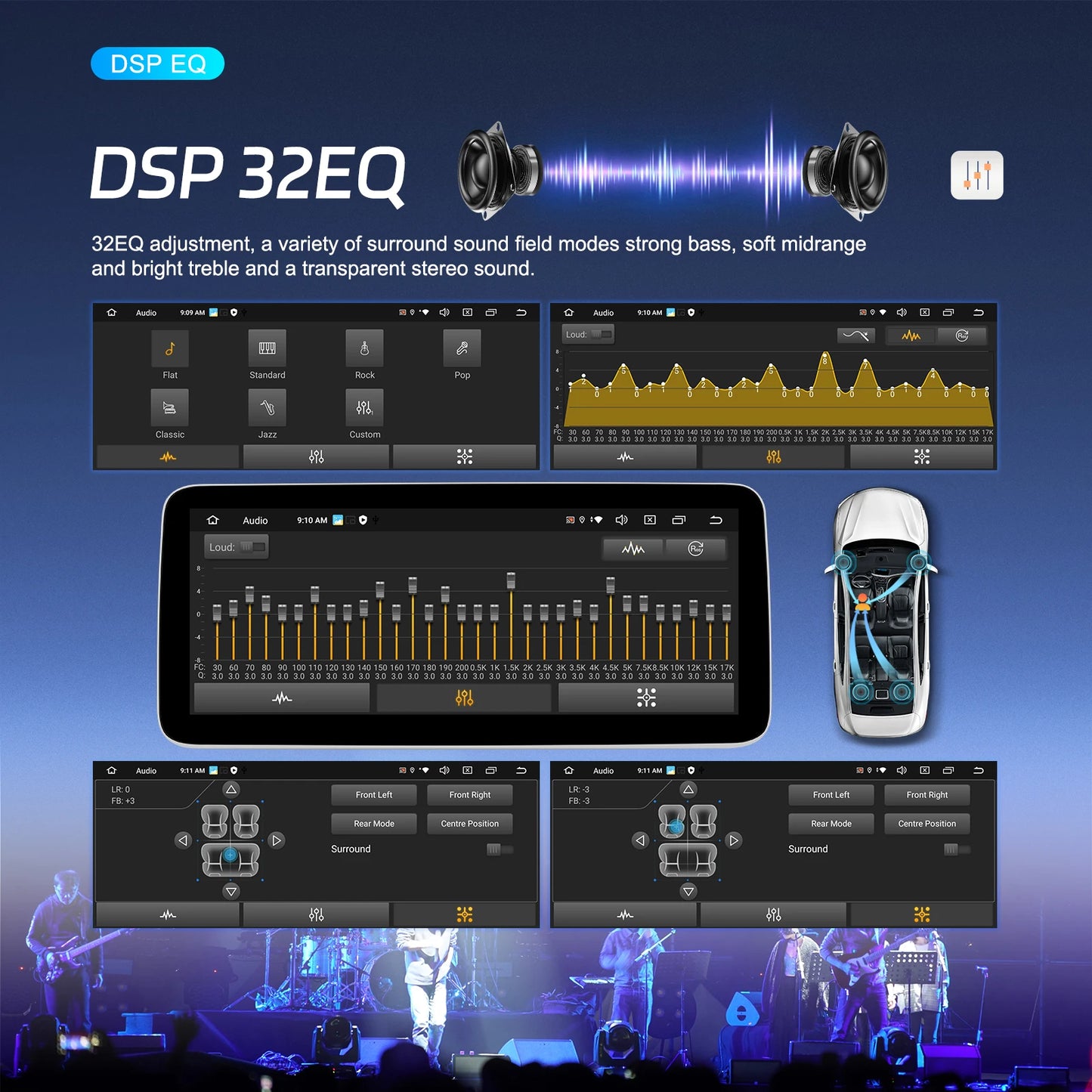 Podofo 12.3inch 8Core Android Car Radio