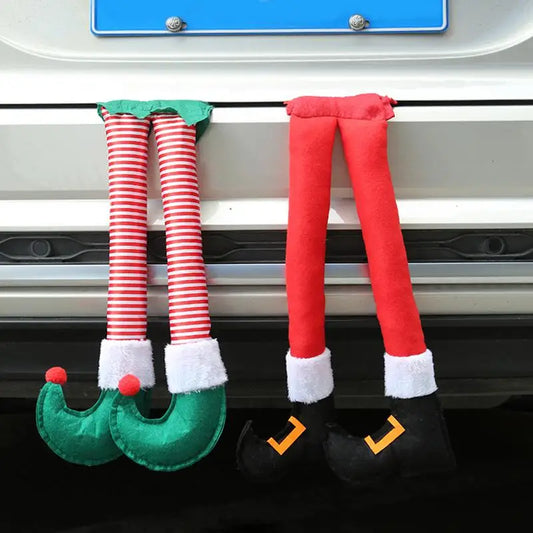 Christmas Elf Santa Legs Car Accessories