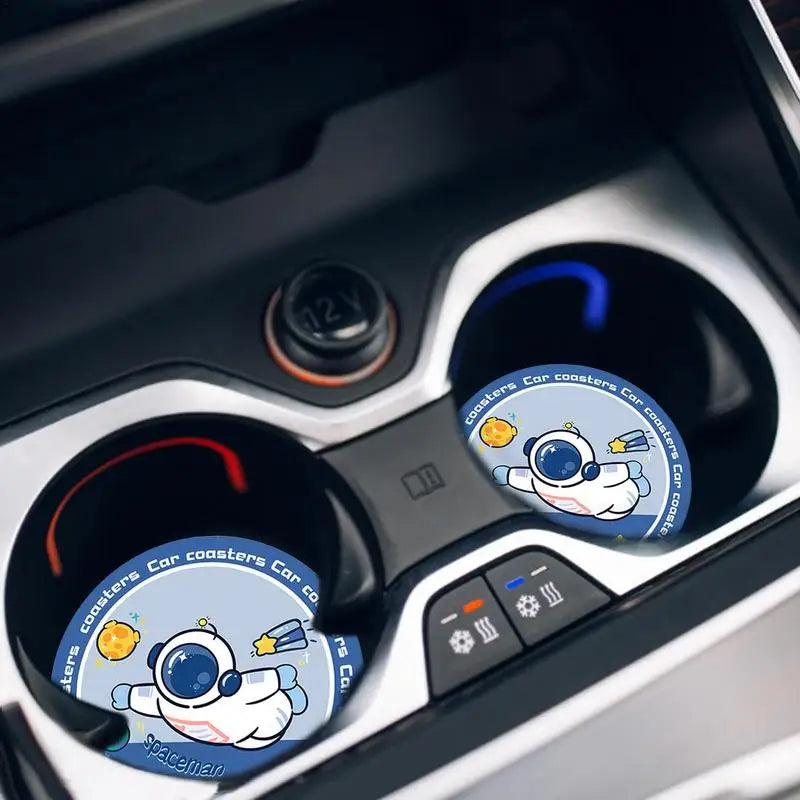 Astronaut Design Car Cup Pad Coasters