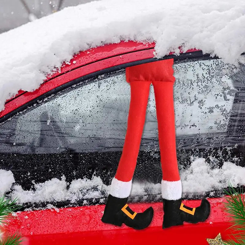 Christmas Elf Santa Legs Car Accessories