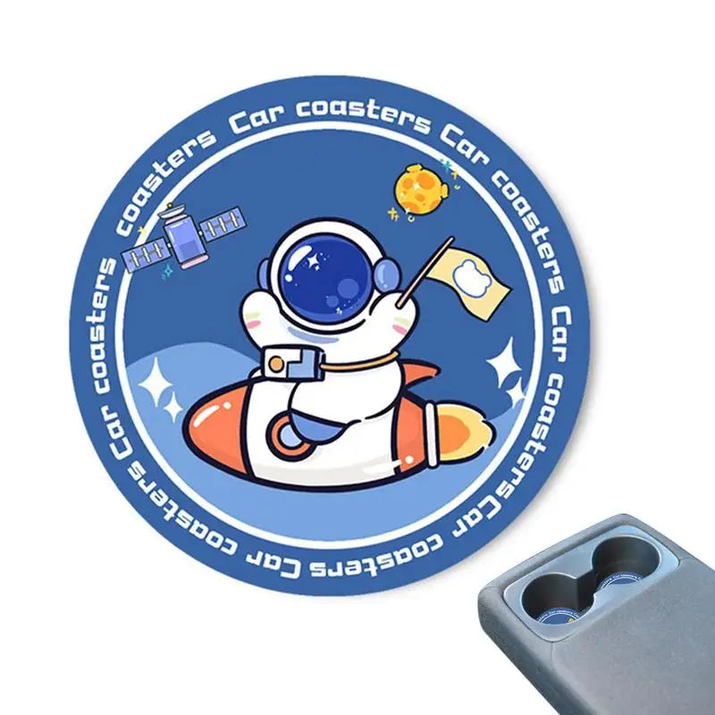 Astronaut Design Car Cup Pad Coasters