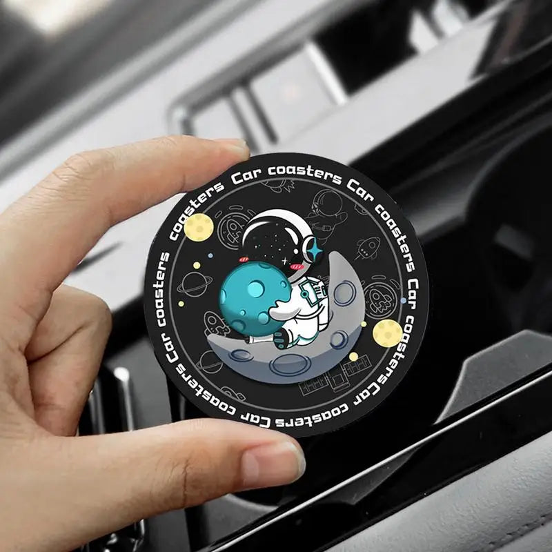 Astronaut Design Car Cup Pad Coasters