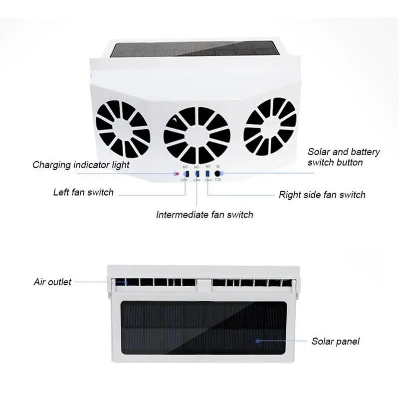 Auto Window Air Vent Cooling Fan