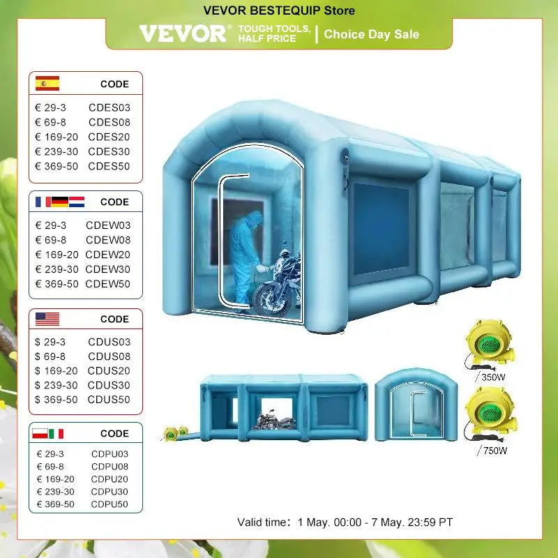 Large Inflatable Paint Booth for Car