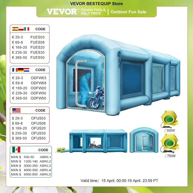 Large Inflatable Paint Booth for Car