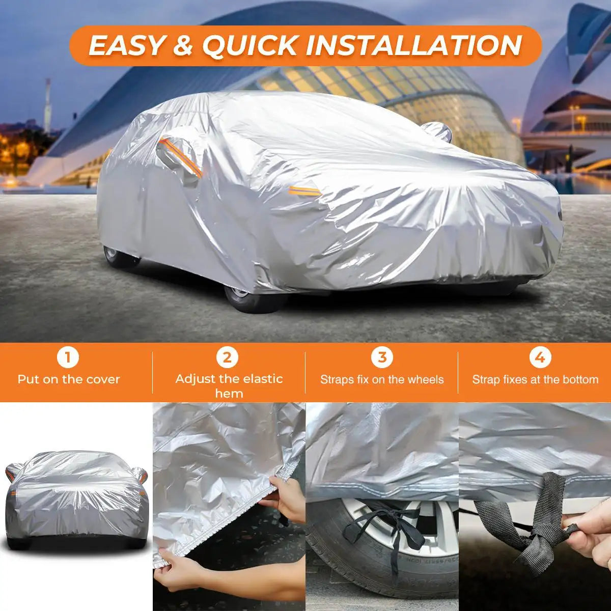 Winter SUV Car Cover: Snow-proof, Waterproof, Anti-UV, Full Auto Body Shelter