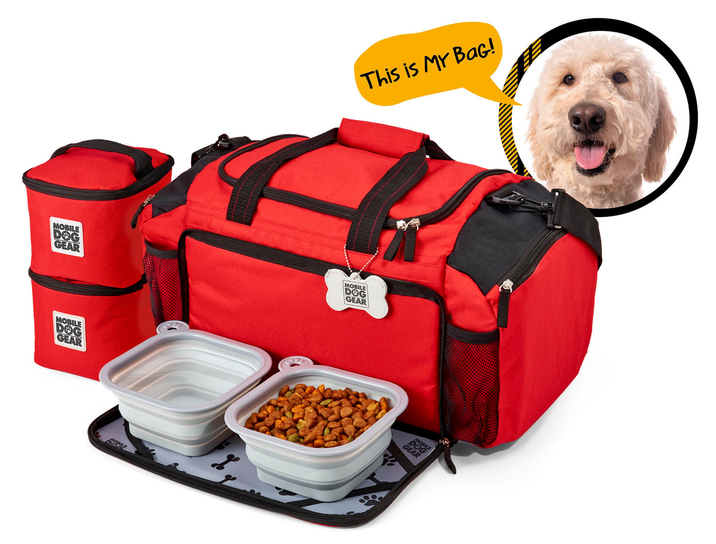 Bundle: ODG Day/Night Walking Bag (Red) and ODG Ultimate Week Away Duffle TM (Red)
