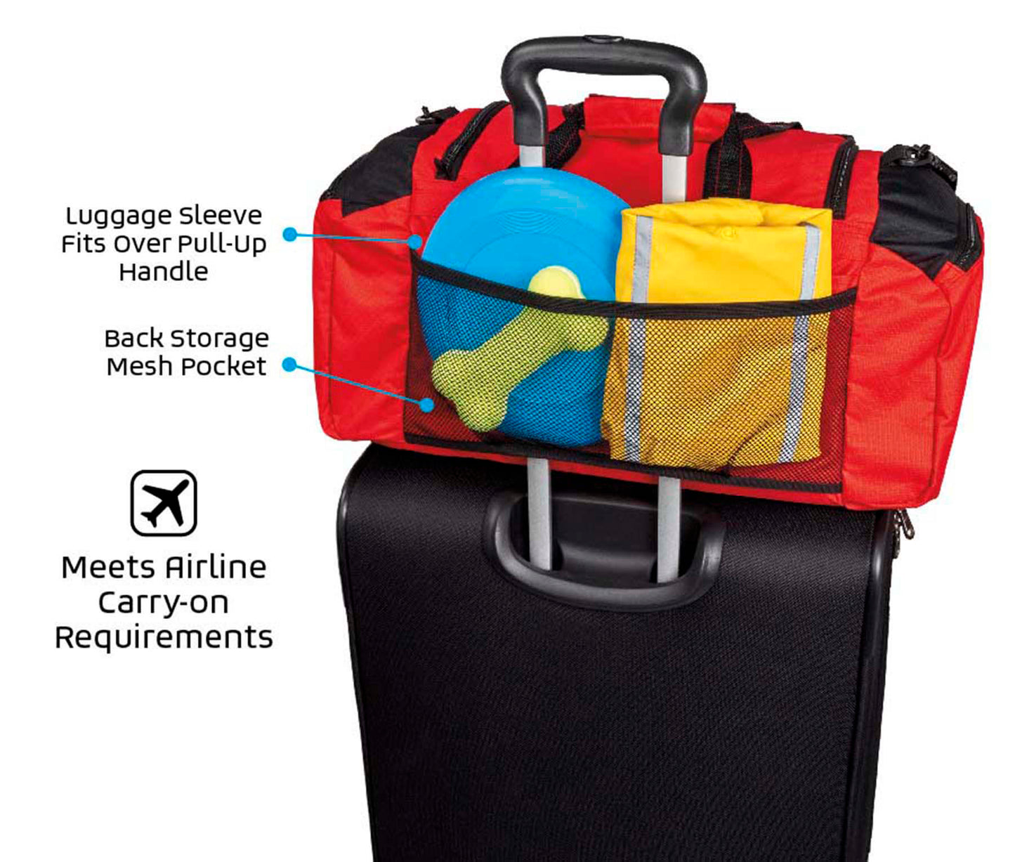 Bundle: ODG Day/Night Walking Bag (Red) and ODG Ultimate Week Away Duffle TM (Red)