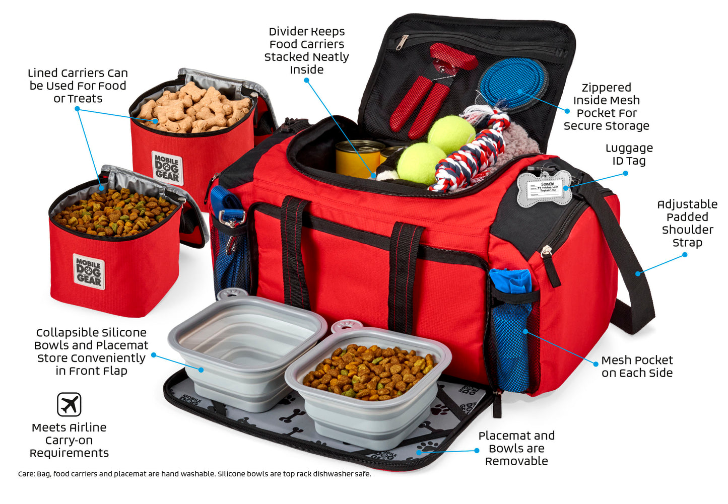 Bundle: ODG Day/Night Walking Bag (Red) and ODG Ultimate Week Away Duffle TM (Red)