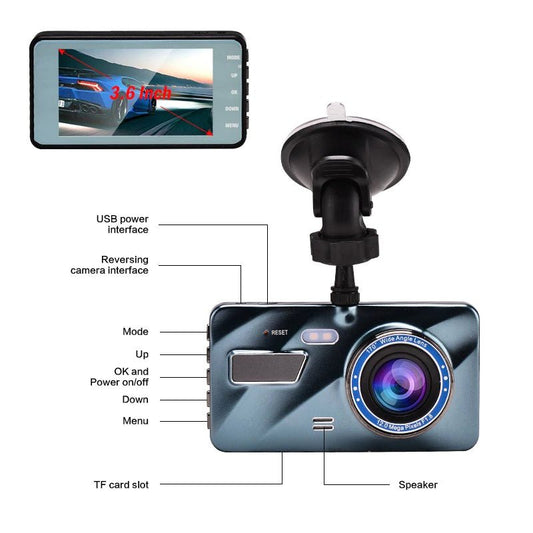 3-Channel Dash Camera (Front + Cabin + Rear)