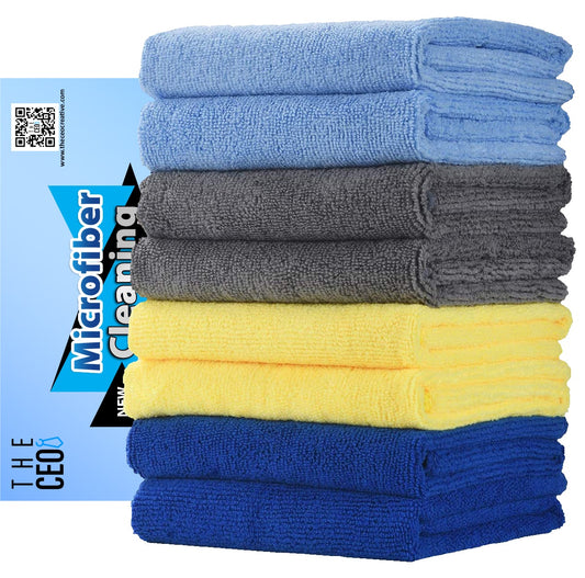 THE CEO Multipurpose Microfiber Cleaning Cloth - 8 Pack