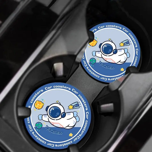 Astronaut Design Car Cup Pad Coasters