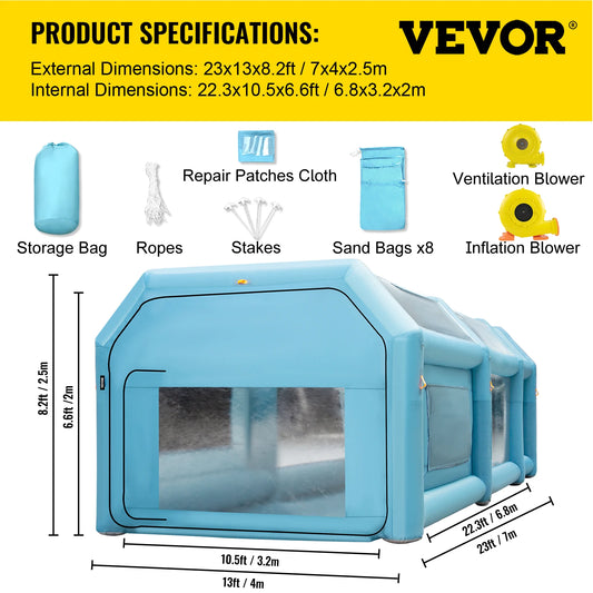 Inflatable Spray Booth Portable Car Paint